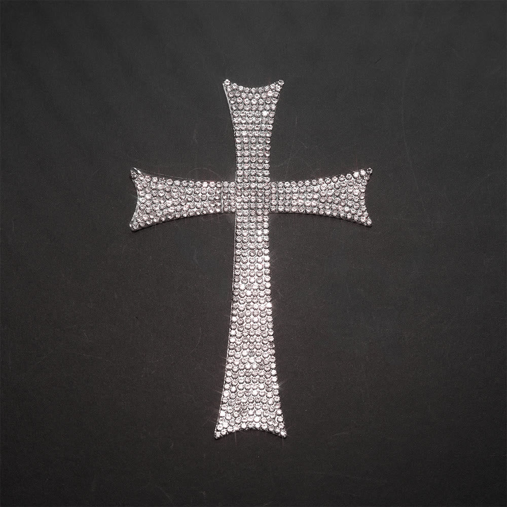 Christianartworkshop Glitzernder Autoaufkleber mit Strasskreuz: Symbol für stetigen himmlischen Schutz auf der Straße - Set mit 10 Stück - image 1