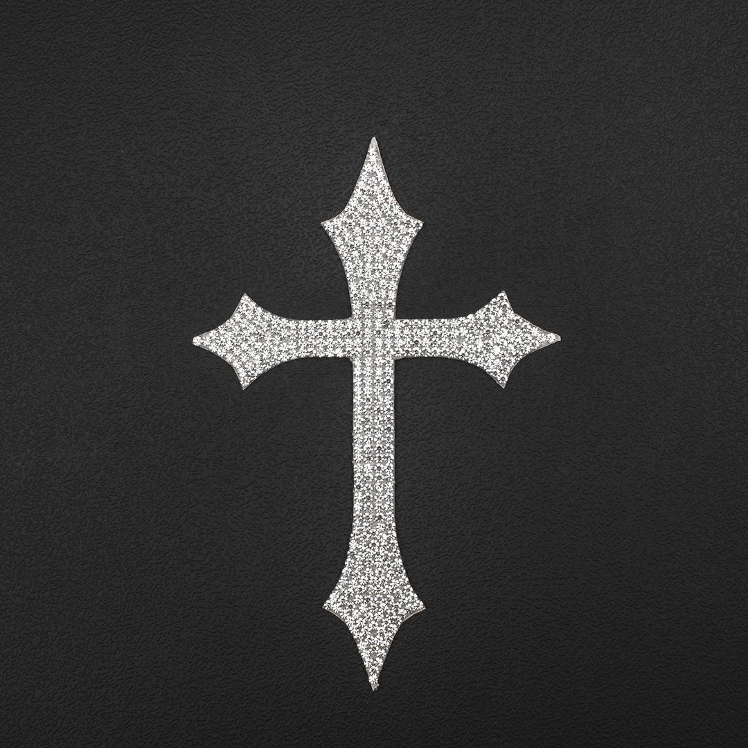 Christianartworkshop Gotischer Glitzerkreuz-Autoaufkleber mit Stacheln: Symbol für festen himmlischen Schutz - image 4