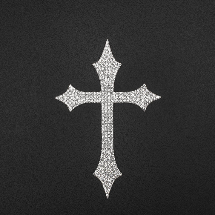 Christianartworkshop Gotischer Glitzerkreuz-Autoaufkleber mit Stacheln: Symbol für festen himmlischen Schutz - image 4