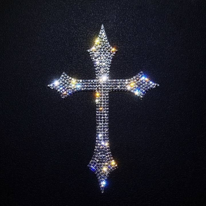 Christianartworkshop Gotischer Glitzerkreuz-Autoaufkleber mit Stacheln: Symbol für festen himmlischen Schutz - image 5