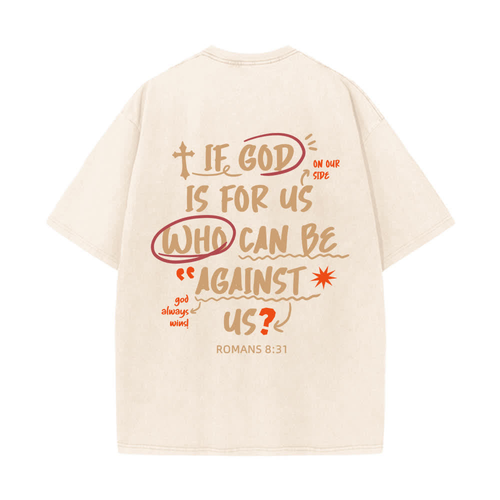Christianartworkshop Wenn Gott für uns ist – Boxy Washed T-Shirt - image 1