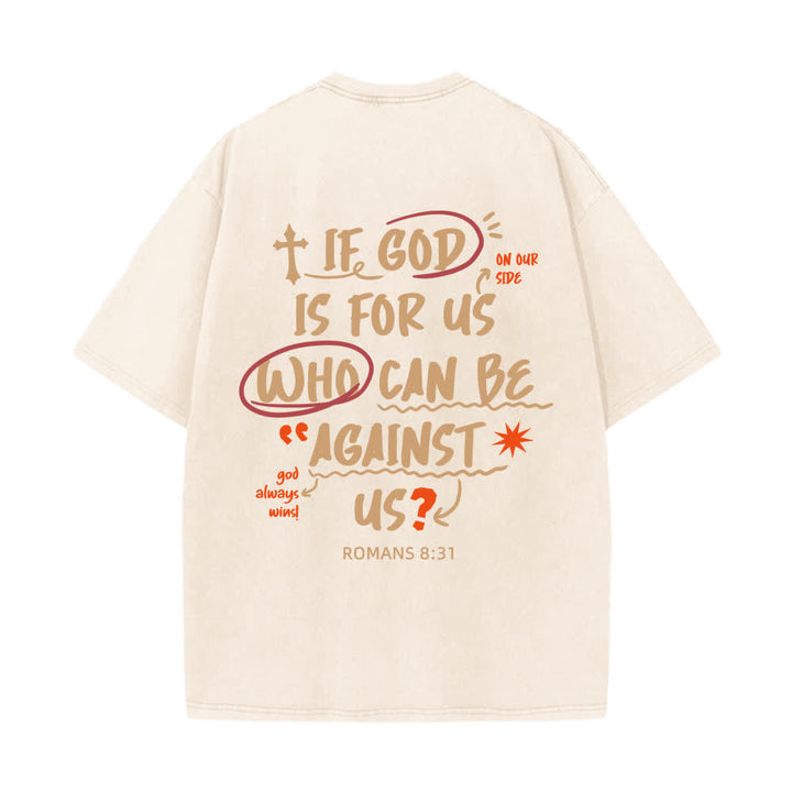 Christianartworkshop Wenn Gott für uns ist – Boxy Washed T-Shirt - image 1