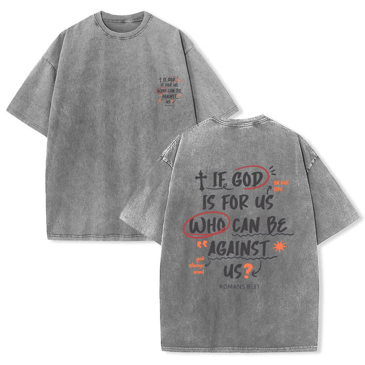 Christianartworkshop Wenn Gott für uns ist – Boxy Washed T-Shirt - Grau - 4XL - image 12
