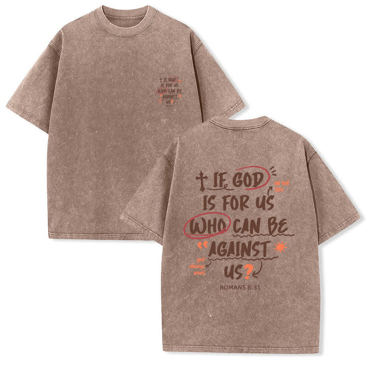 Christianartworkshop Wenn Gott für uns ist – Boxy Washed T-Shirt - Braun - 4XL - image 15