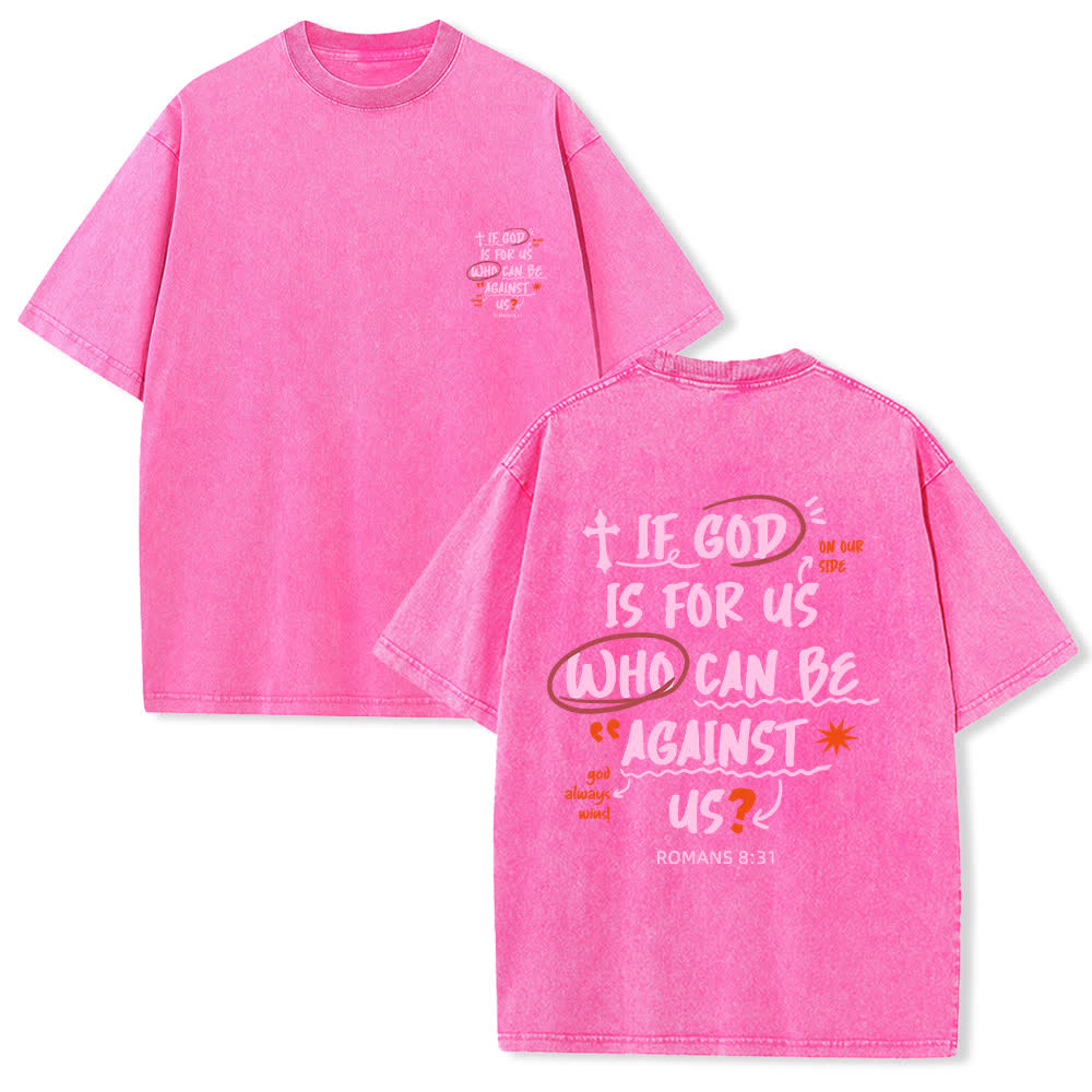 Christianartworkshop Wenn Gott für uns ist – Boxy Washed T-Shirt - Rosa - 4XL - image 24