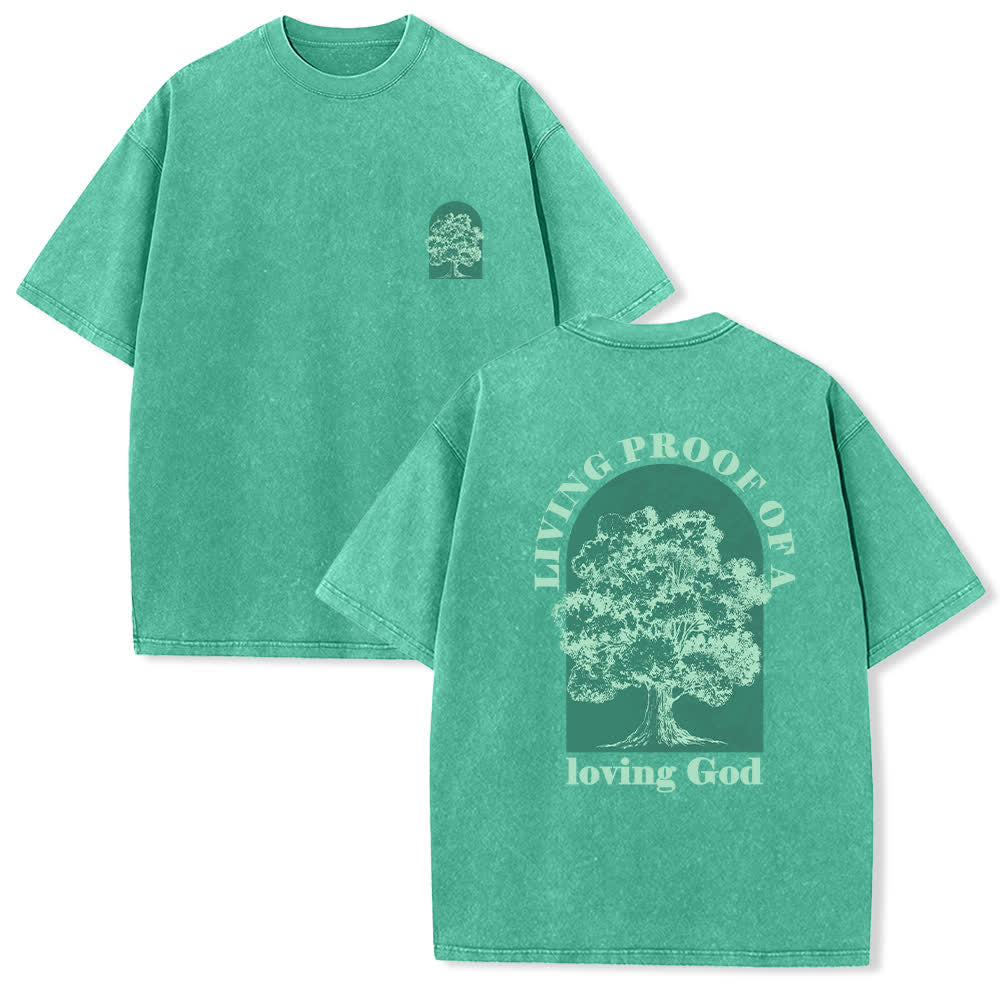 Christianartworkshop Living Proof Tree Oversized Washed T-Shirt - Grün - 4XL - image 15