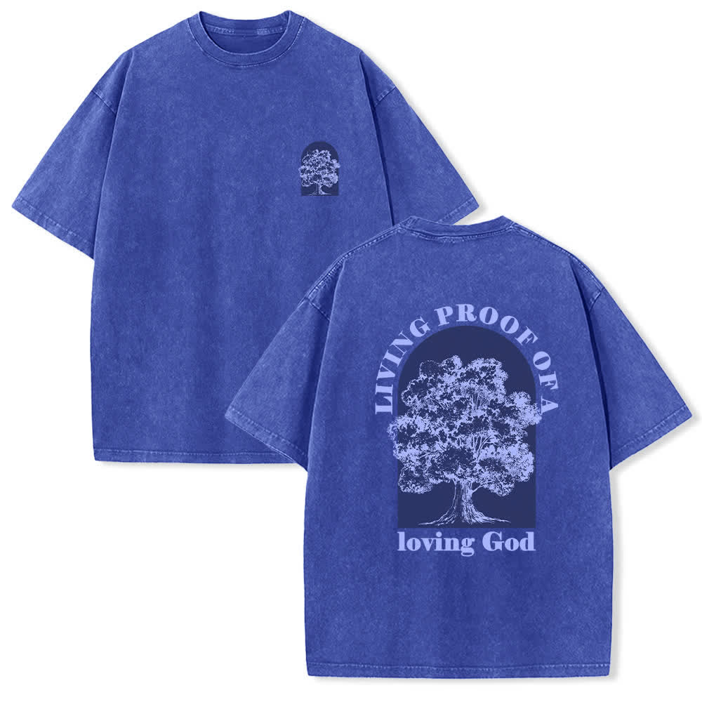 Christianartworkshop Living Proof Tree Oversized Washed T-Shirt - Blau - 4XL - image 18