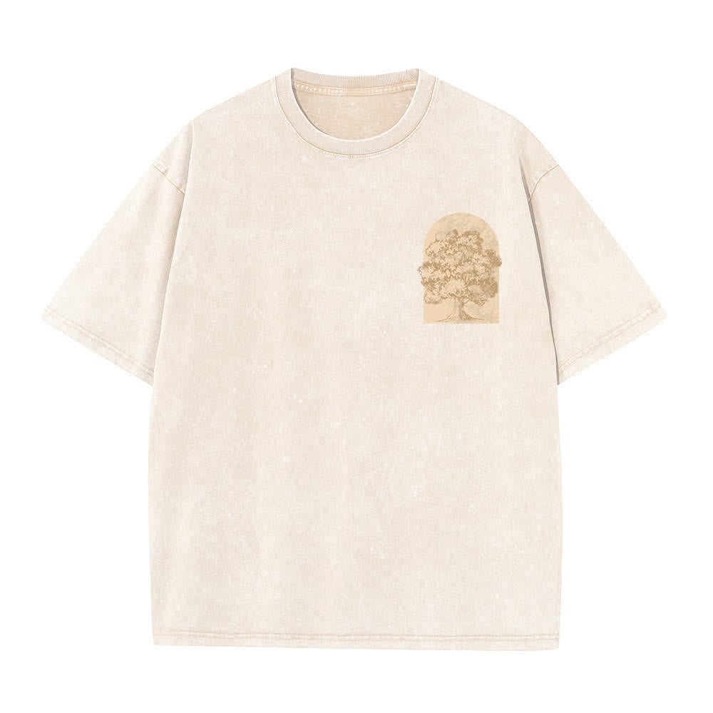 Christianartworkshop Living Proof Tree Oversized Washed T-Shirt - image 5
