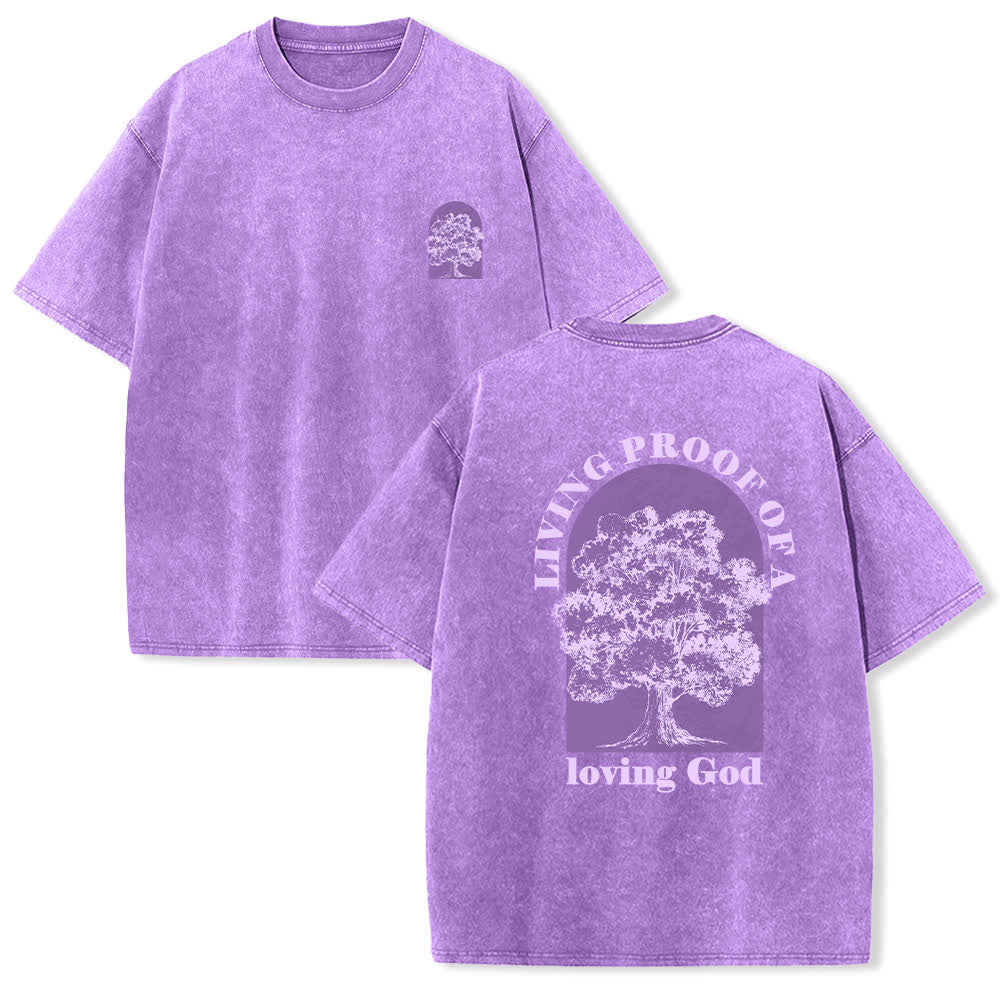 Christianartworkshop Living Proof Tree Oversized Washed T-Shirt - Lila - 4XL - image 21