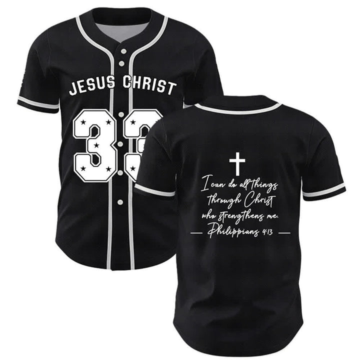 Christianartworkshop Jesus Christus 33 Hellblaues Mesh-Baseballtrikot - Schwarz - 5XL - image 7
