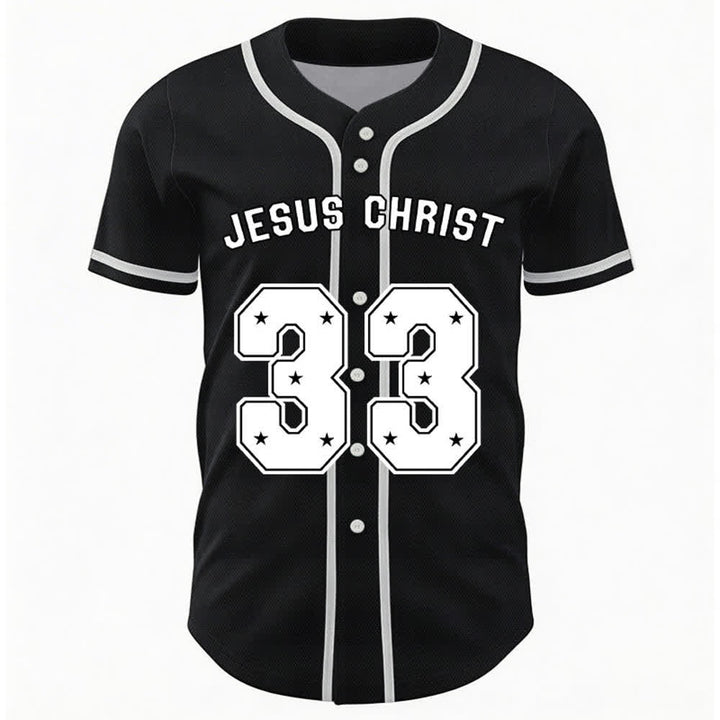 Christianartworkshop Jesus Christus 33 Hellblaues Mesh-Baseballtrikot - image 8