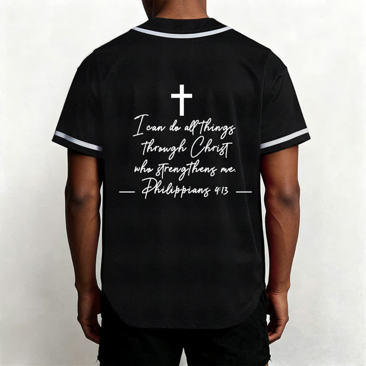 Christianartworkshop Jesus Christus 33 Hellblaues Mesh-Baseballtrikot - image 13