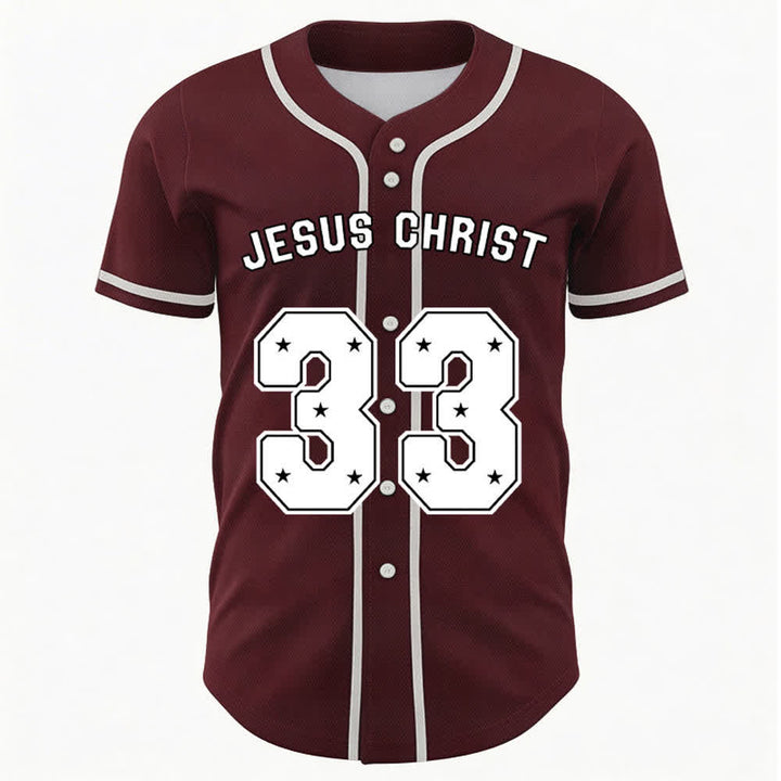 Christianartworkshop Jesus Christus 33 Hellblaues Mesh-Baseballtrikot - image 29