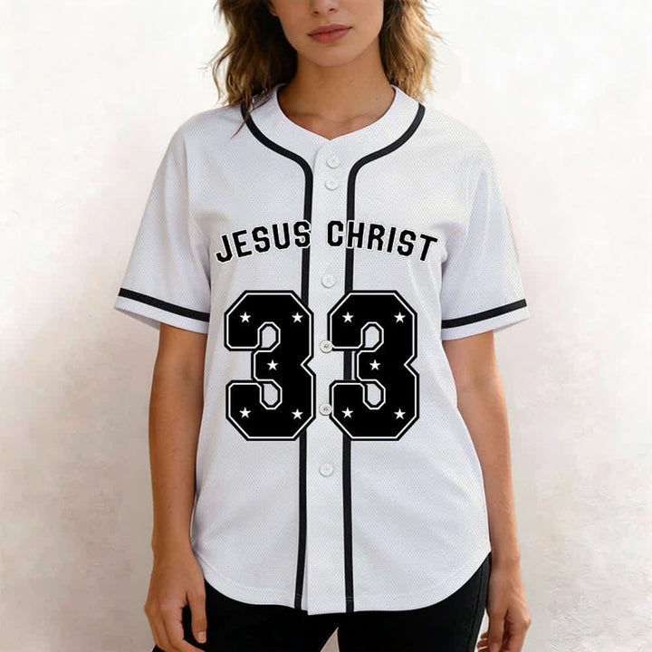 Christianartworkshop Jesus Christus 33 Hellblaues Mesh-Baseballtrikot - image 17