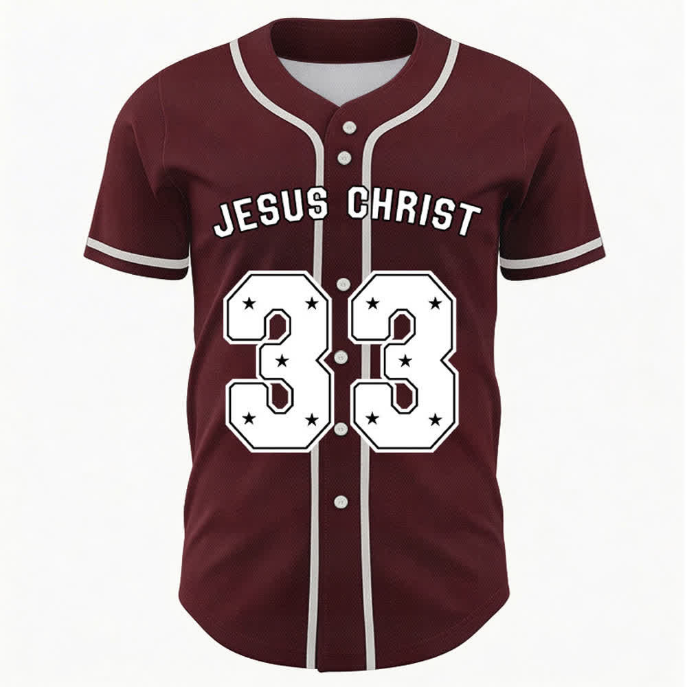 Christianartworkshop Jesus Christus 33 Hellblaues Baseballtrikot - image 29