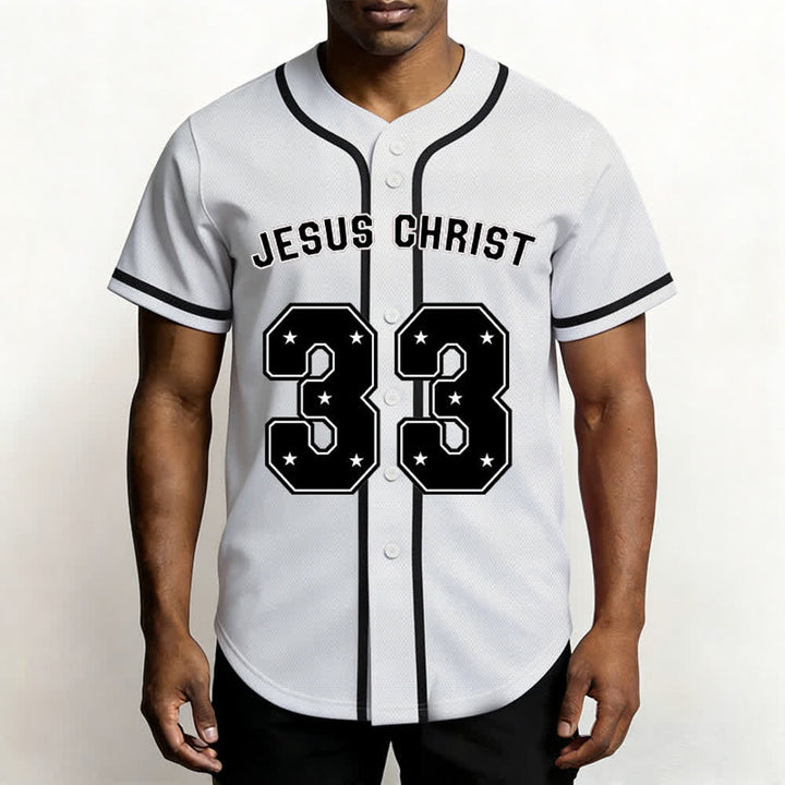 Christianartworkshop Jesus Christus 33 Hellblaues Mesh-Baseballtrikot - image 19