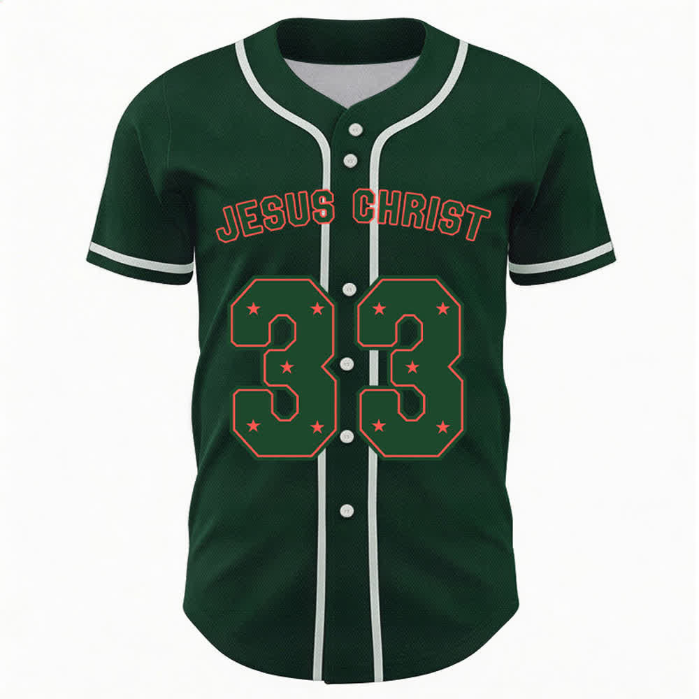 Christianartworkshop Jesus Christus 33 Hellblaues Mesh-Baseballtrikot - image 36