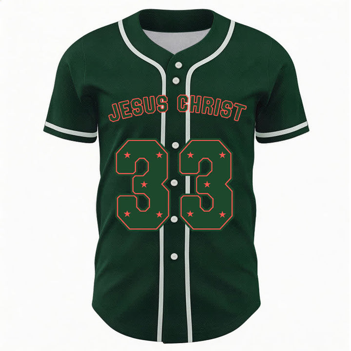Christianartworkshop Jesus Christus 33 Hellblaues Mesh-Baseballtrikot - image 36