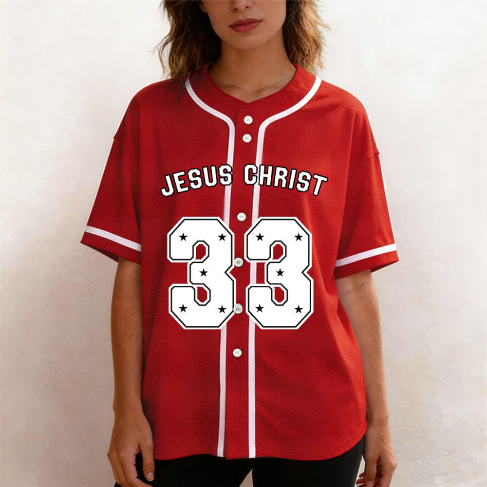 Christianartworkshop Jesus Christus 33 Hellblaues Mesh-Baseballtrikot - image 45