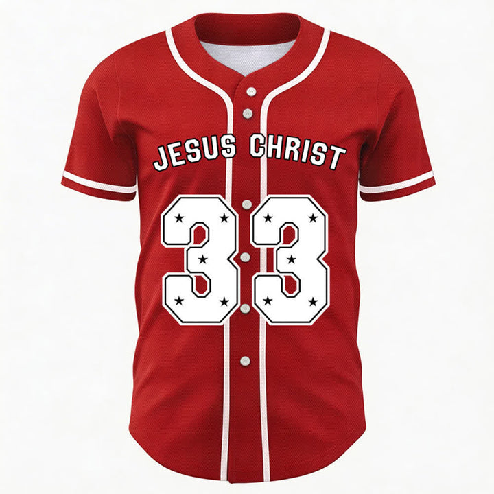 Christianartworkshop Jesus Christus 33 Hellblaues Mesh-Baseballtrikot - image 43