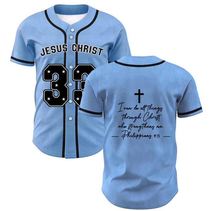 Christianartworkshop Jesus Christus 33 Hellblaues Mesh-Baseballtrikot - Himmelblau - 5XL - image 0