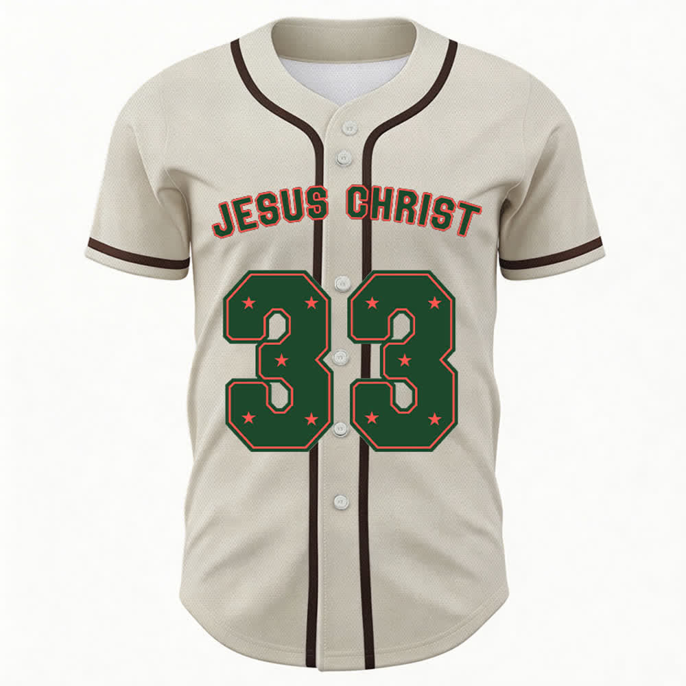 Christianartworkshop Jesus Christus 33 Hellblaues Mesh-Baseballtrikot - image 22