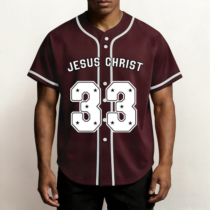 Christianartworkshop Jesus Christus 33 Hellblaues Mesh-Baseballtrikot - image 33