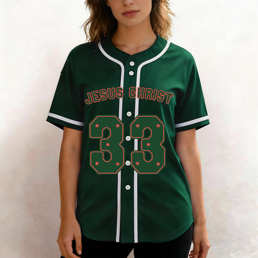 Christianartworkshop Jesus Christus 33 Hellblaues Mesh-Baseballtrikot - image 38