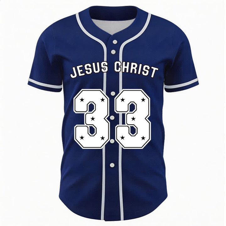 Christianartworkshop Jesus Christus 33 Hellblaues Mesh-Baseballtrikot - image 50