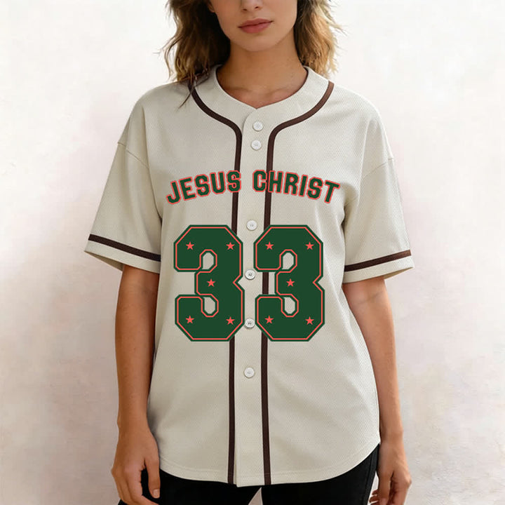 Christianartworkshop Jesus Christus 33 Hellblaues Mesh-Baseballtrikot - image 24