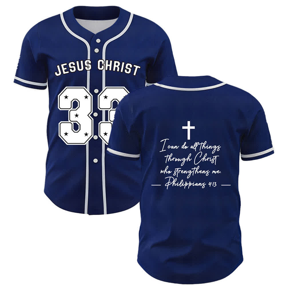 Christianartworkshop Jesus Christus 33 Hellblaues Mesh-Baseballtrikot - Marineblau - 5XL - image 49
