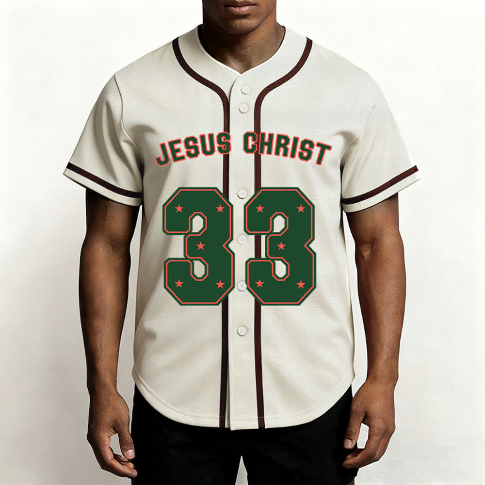 Christianartworkshop Jesus Christus 33 Hellblaues Mesh-Baseballtrikot - image 26