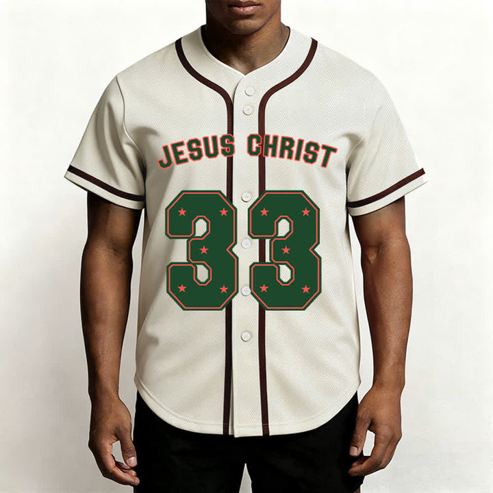 Christianartworkshop Jesus Christus 33 Hellblaues Mesh-Baseballtrikot - image 26