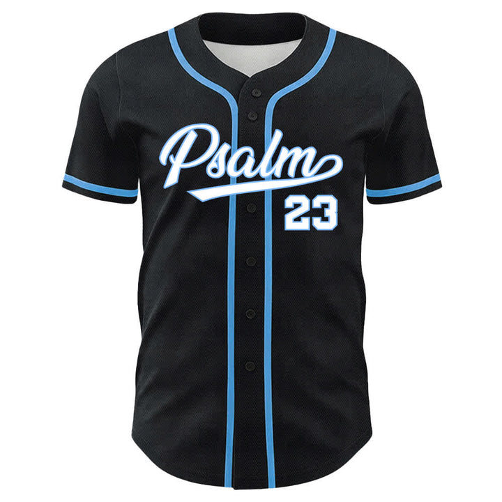 Christianartworkshop Psalm 23 Schwarzes und goldenes Statement-Baseballtrikot - image 11