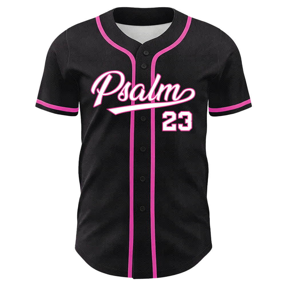 Christianartworkshop Psalm 23 Schwarzes und goldenes Statement-Baseballtrikot - image 5