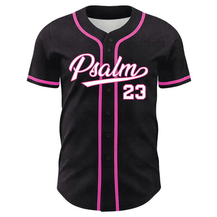 Christianartworkshop Psalm 23 Schwarzes und goldenes Statement-Baseballtrikot - image 5