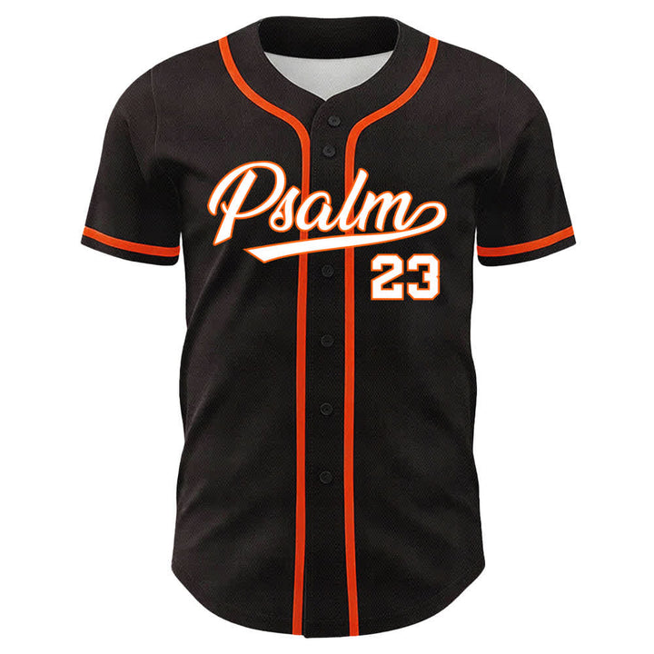 Christianartworkshop Psalm 23 Schwarzes und goldenes Statement-Baseballtrikot - image 17