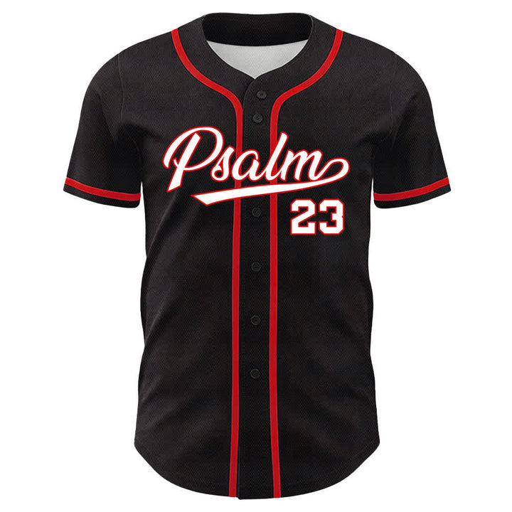 Christianartworkshop Psalm 23 Schwarzes und goldenes Statement-Baseballtrikot - image 23