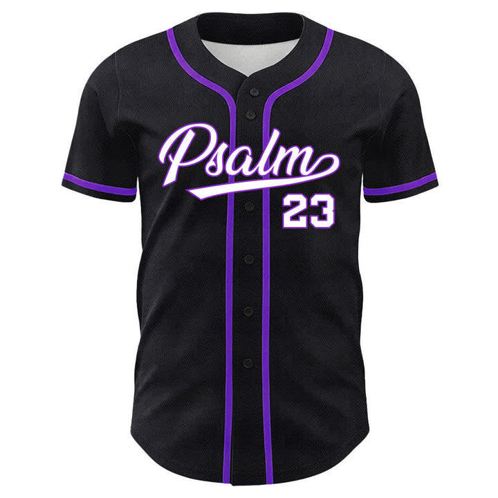 Christianartworkshop Psalm 23 Schwarzes und goldenes Statement-Baseballtrikot - image 20