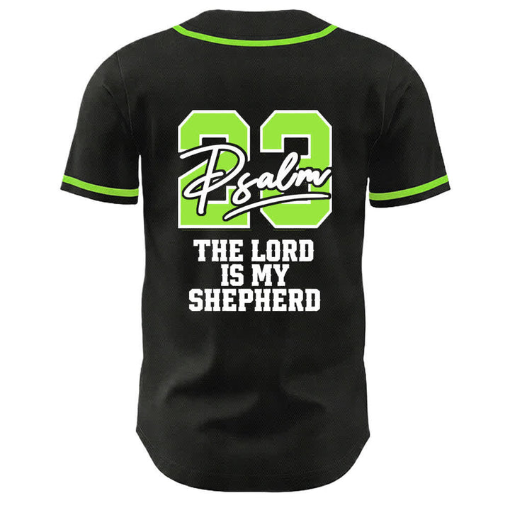 Christianartworkshop Psalm 23 Schwarzes und goldenes Statement-Baseballtrikot - image 13