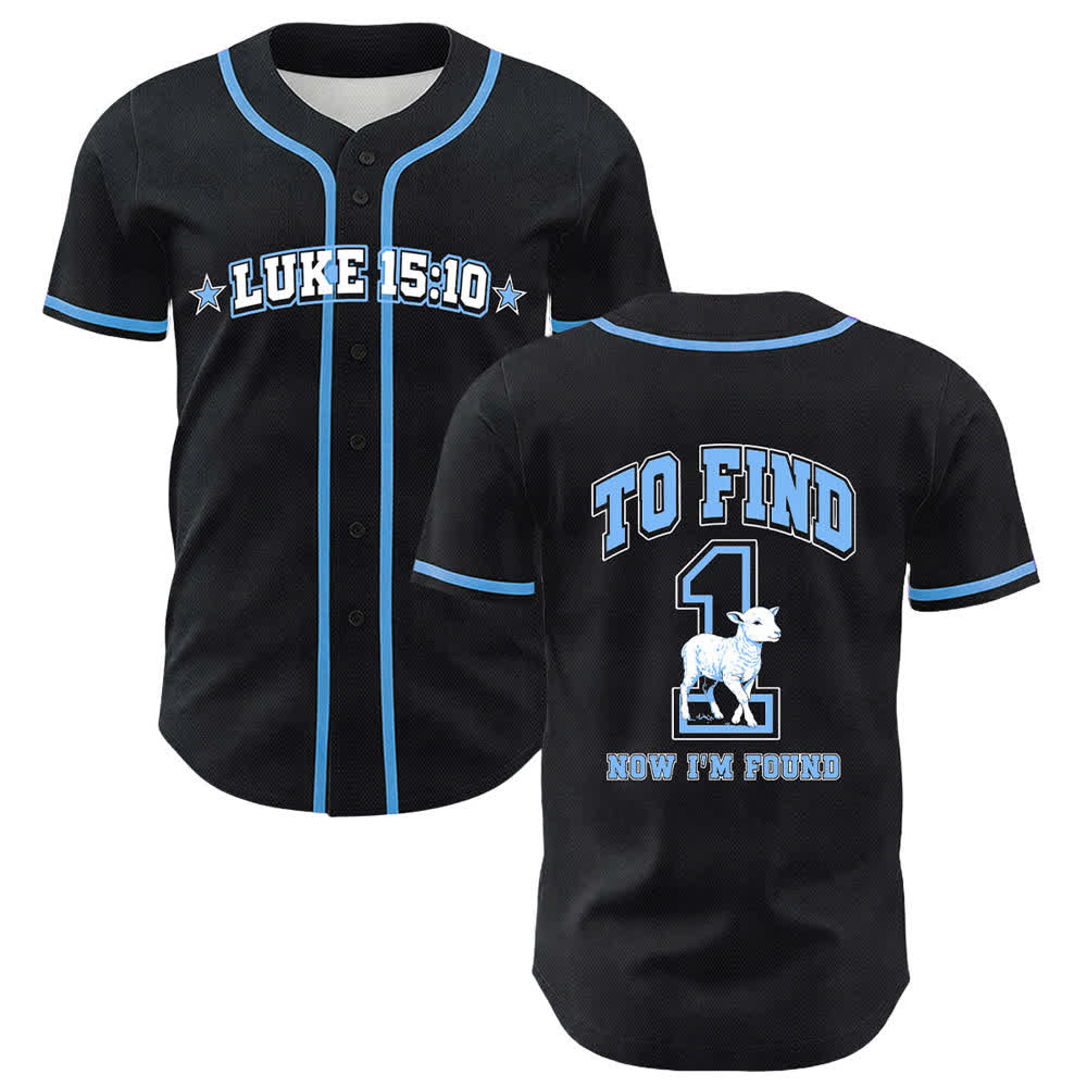 Christianartworkshop Lukas 15:10 Gefundenes Schaf-Mesh-Baseballtrikot - Himmelblau - 5XL - image 0