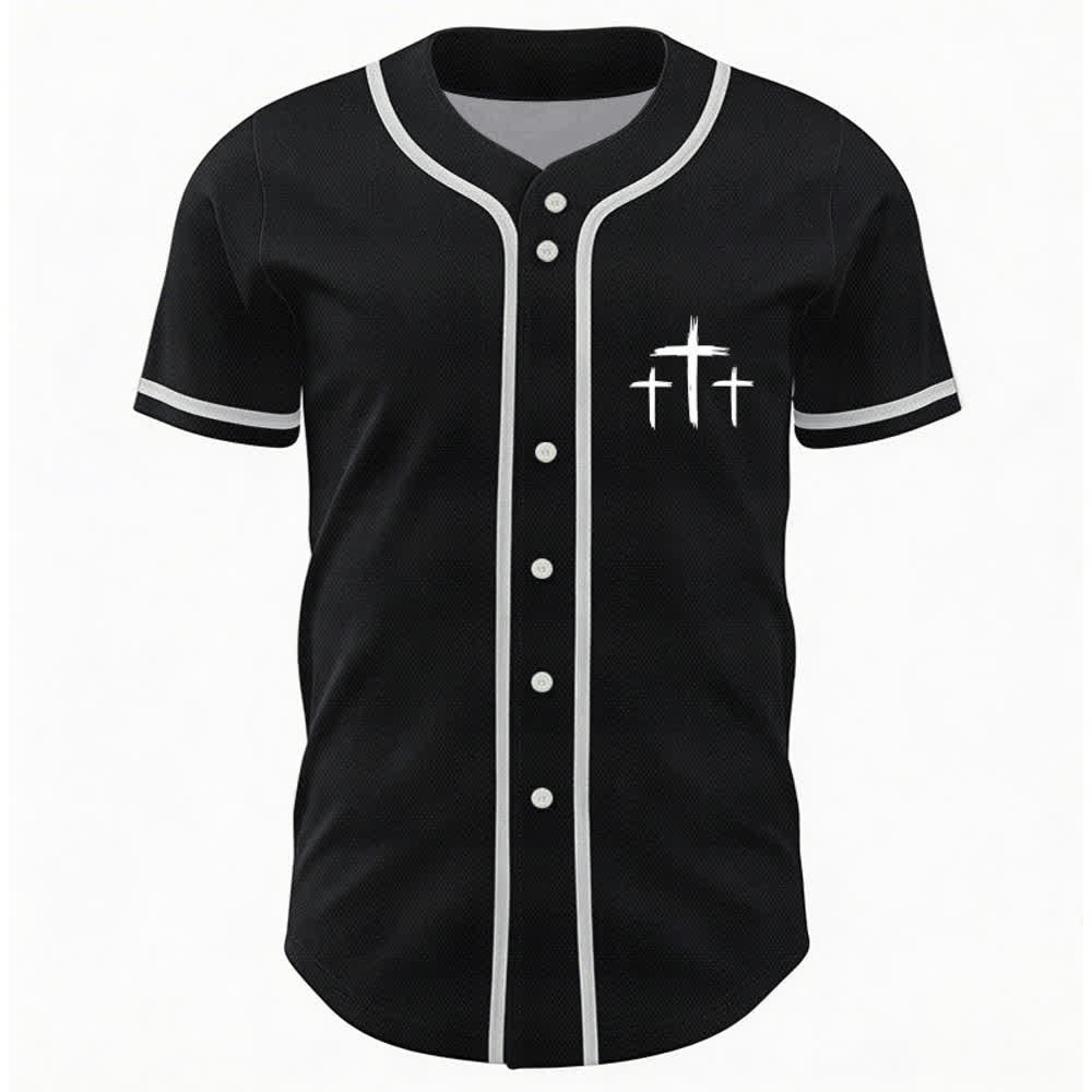 Christianartworkshop Baseballtrikot mit Kontrastbesatz – Glaube statt Angst - image 9
