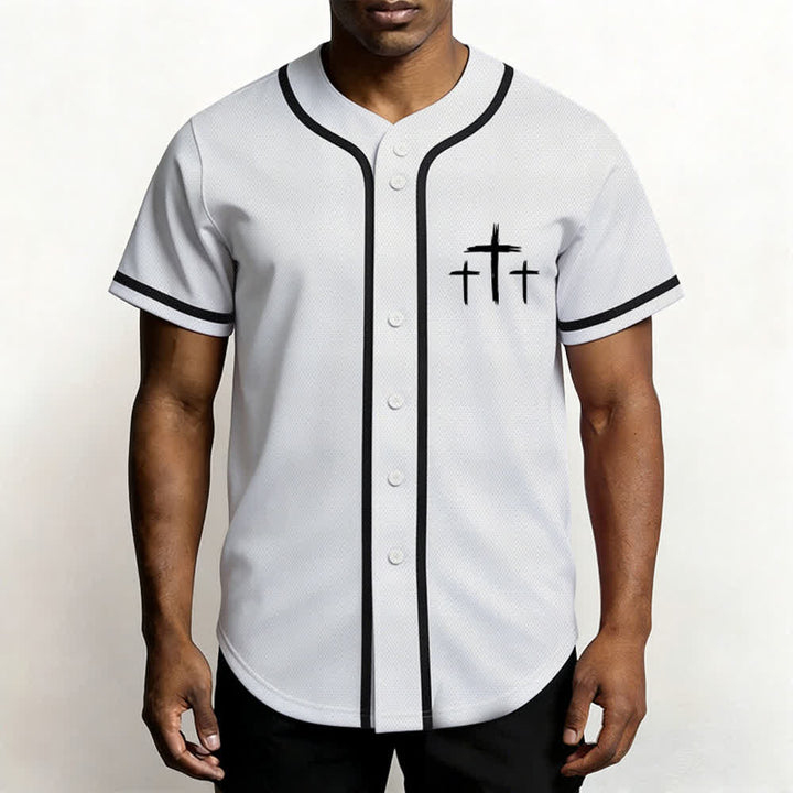 Christianartworkshop Baseballtrikot mit Kontrastbesatz – Glaube statt Angst - image 34