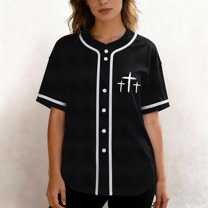 Christianartworkshop Baseballtrikot mit Kontrastbesatz – Glaube statt Angst - image 11