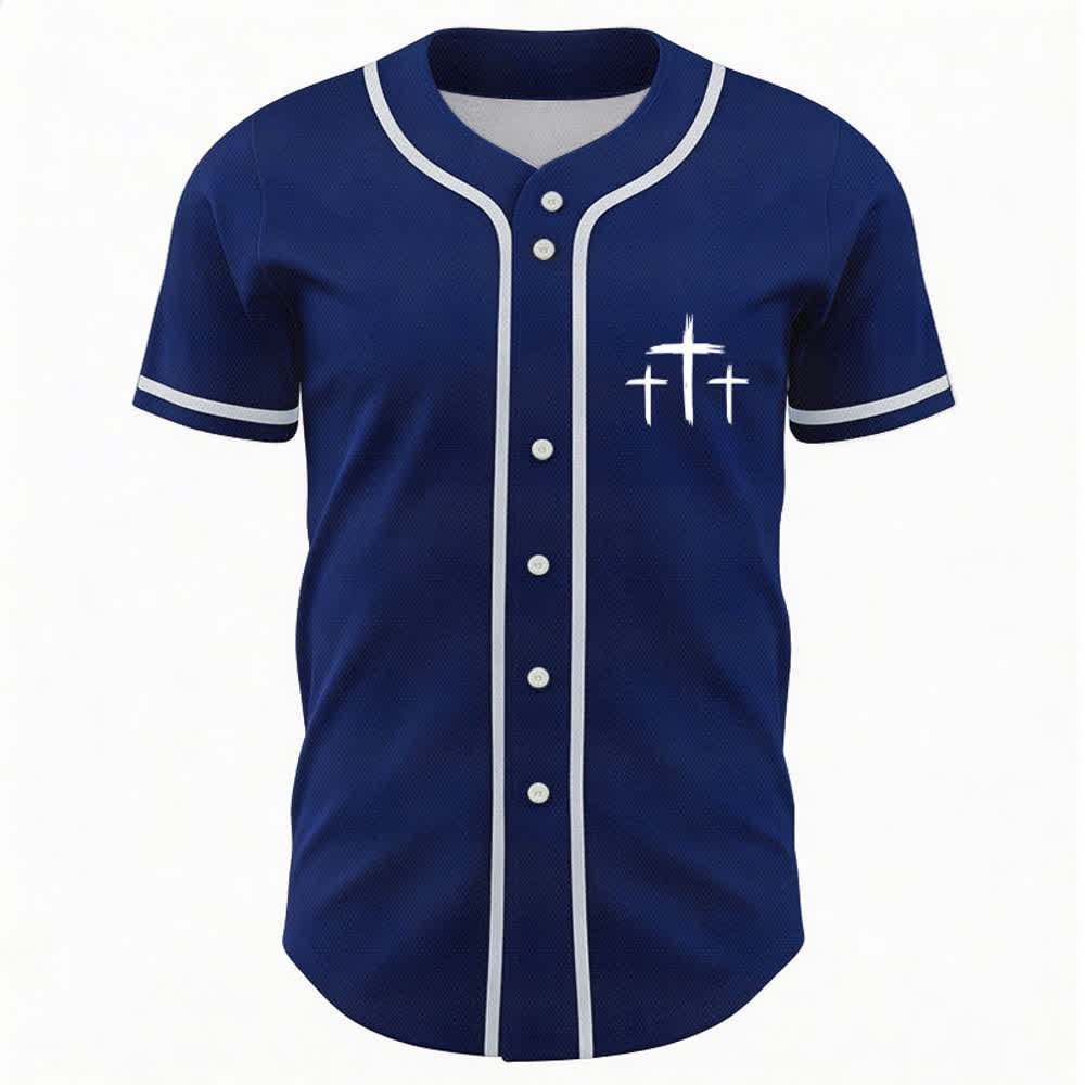 Christianartworkshop Baseballtrikot mit Kontrastbesatz – Glaube statt Angst - image 2