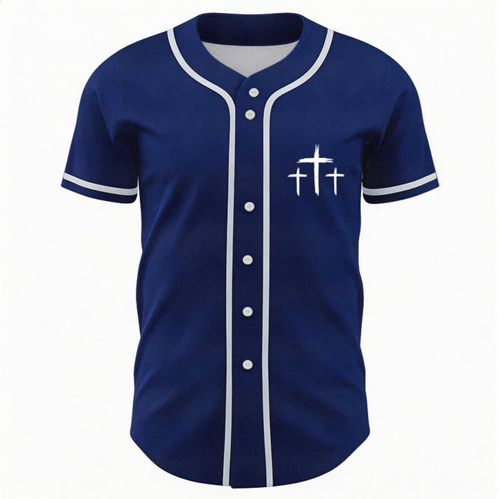 Christianartworkshop Baseballtrikot mit Kontrastbesatz – Glaube statt Angst - image 2