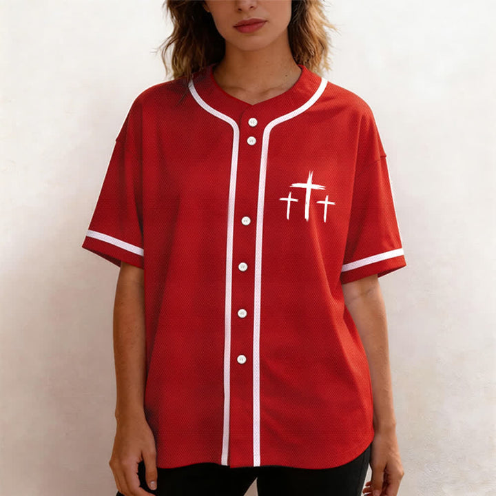 Christianartworkshop Baseballtrikot mit Kontrastbesatz – Glaube statt Angst - image 46