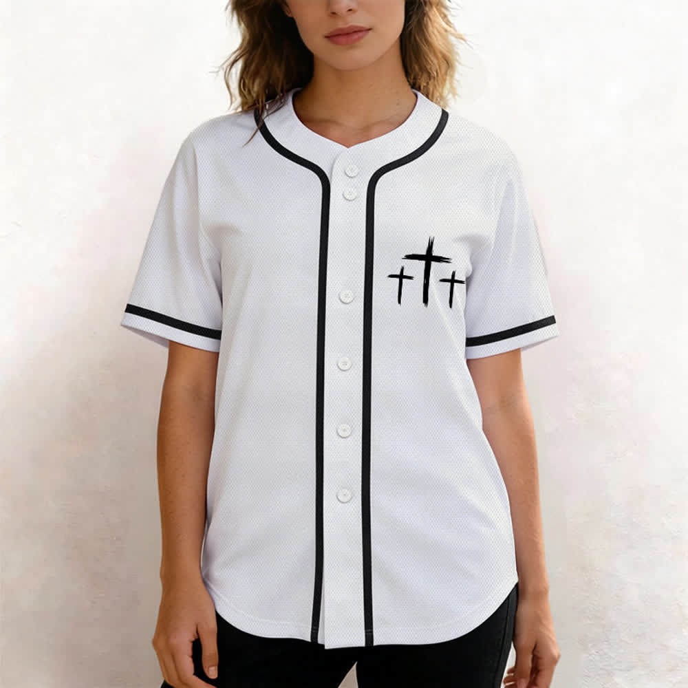 Christianartworkshop Baseballtrikot mit Kontrastbesatz – Glaube statt Angst - image 32