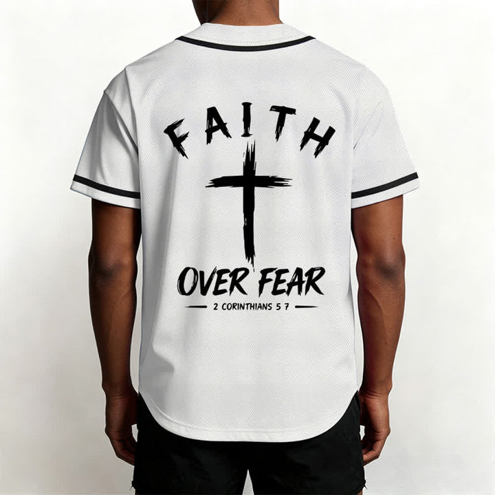 Christianartworkshop Baseballtrikot mit Kontrastbesatz – Glaube statt Angst - image 33