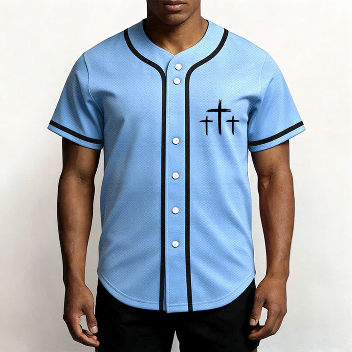 Christianartworkshop Baseballtrikot mit Kontrastbesatz – Glaube statt Angst - image 55